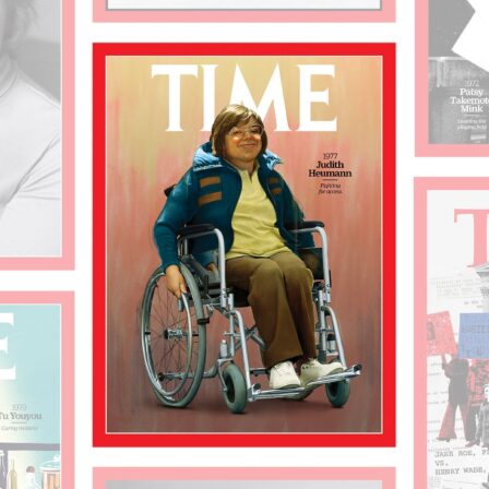 Judy Heumann cartoon on the cover of Time magazine.
