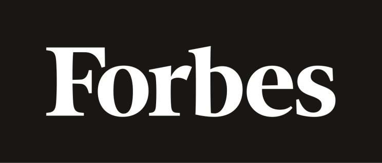 Forbes logo with white text and black background
